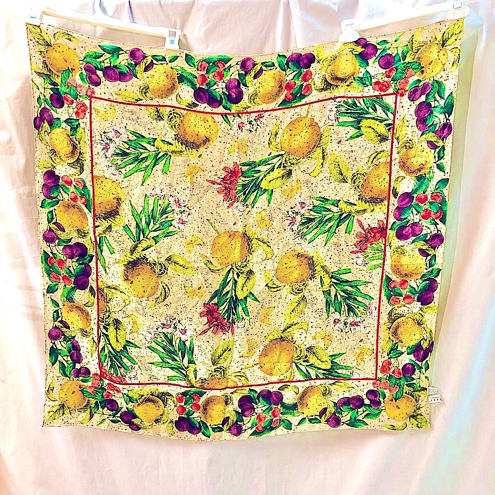 Express Vintage Silk Fruit Scarf - Picture 4 of 10